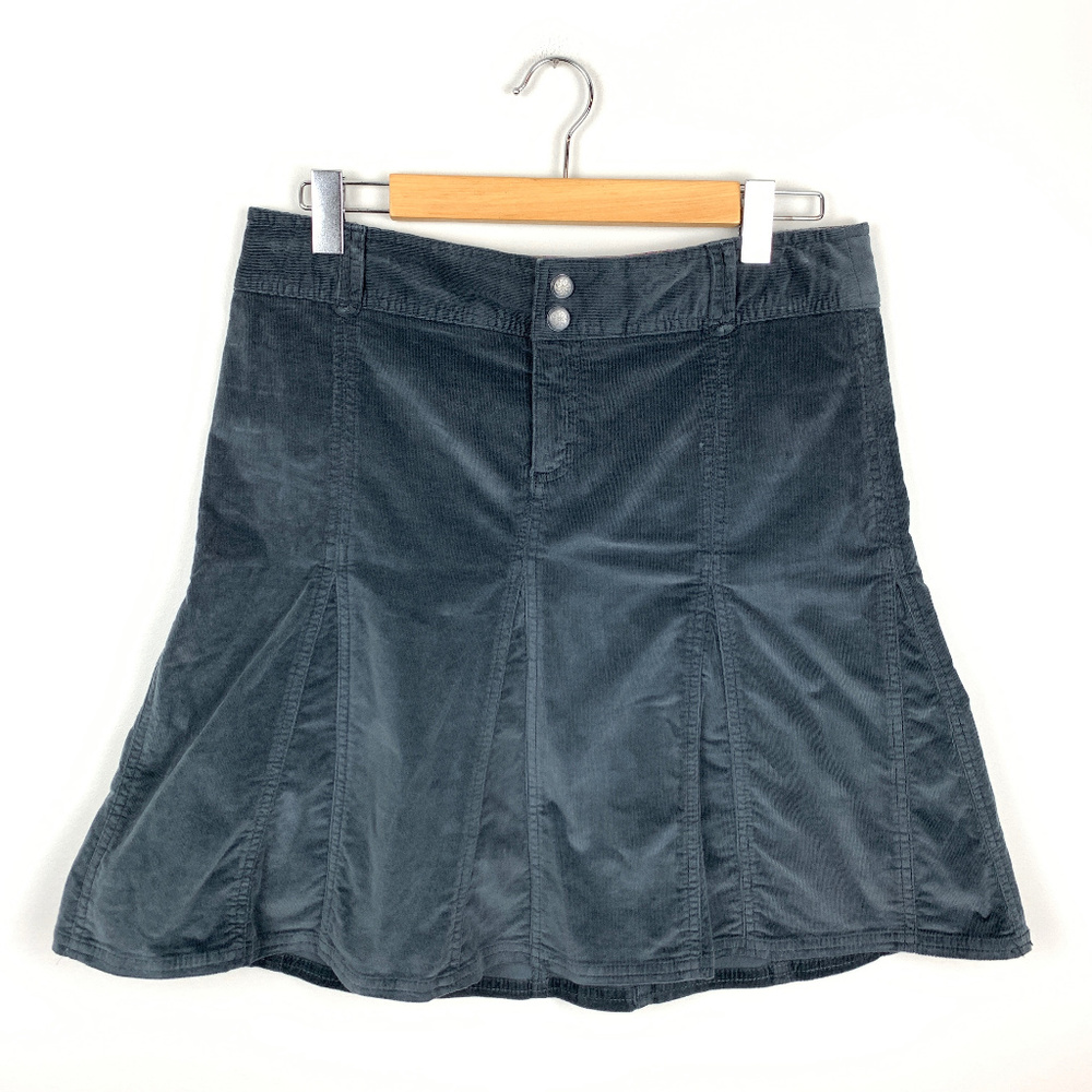 Athleta Whenever Cord Skirt Asphalt Gray Corduroy